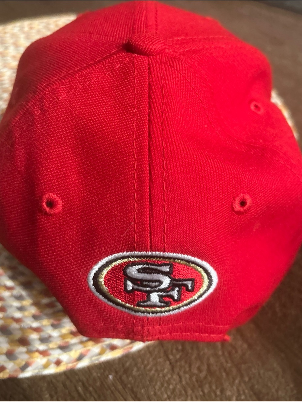 NFL San Francisco 49ers Red Hat with Gold and White Logo - Picture 3 of 5